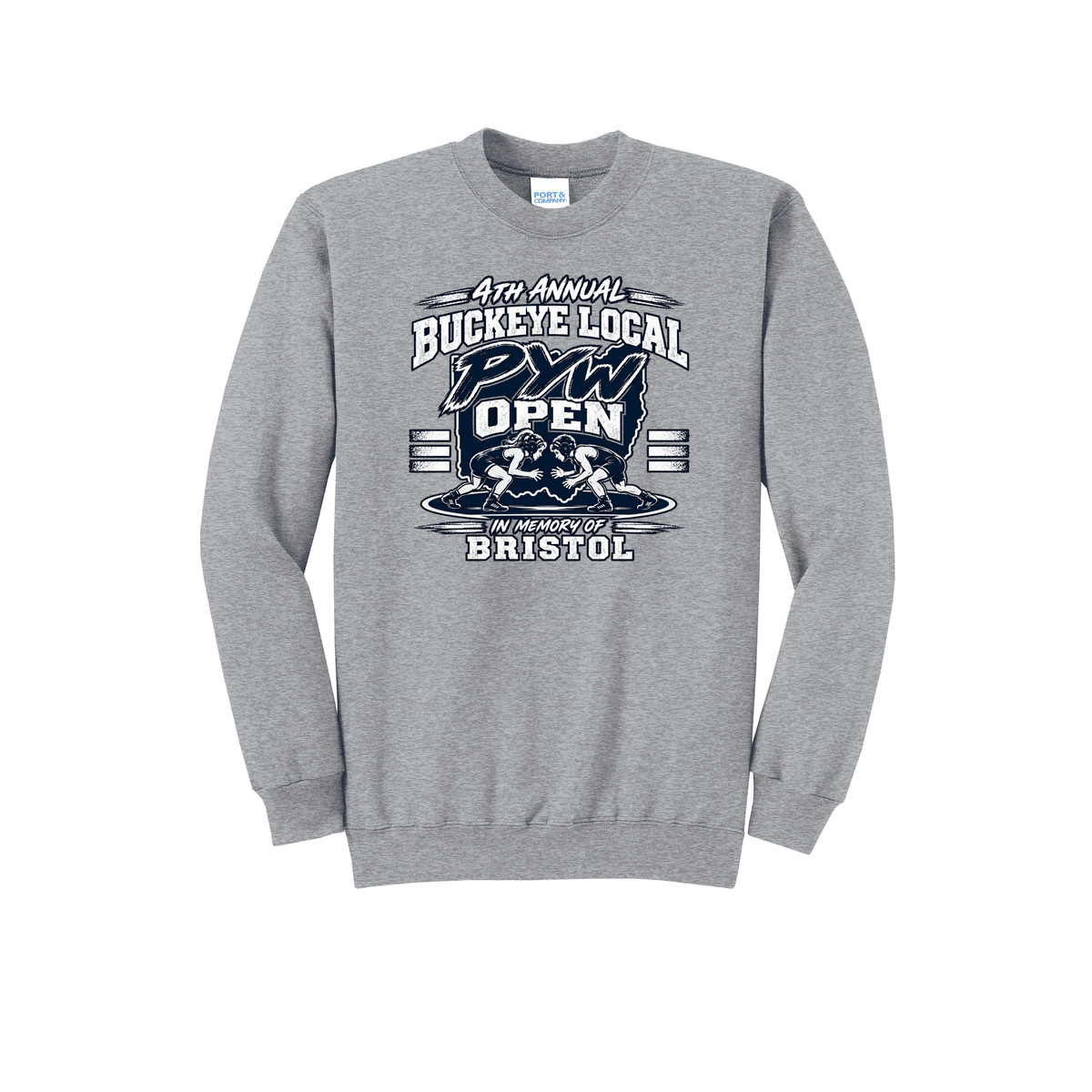 Athletic Heather - Ohio wrestling event logo cutout